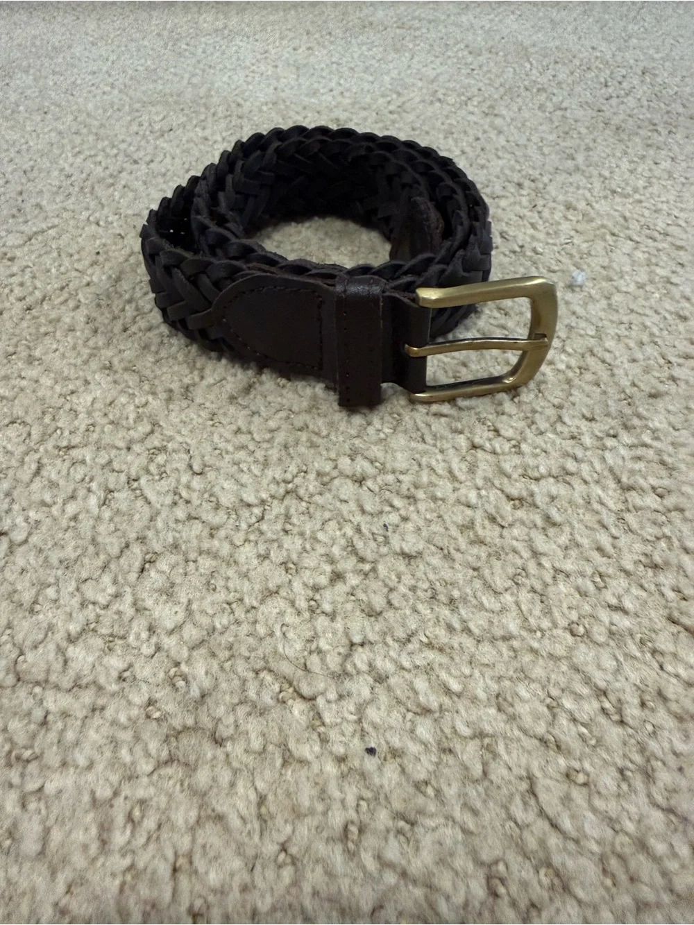 Boys brown leather belt